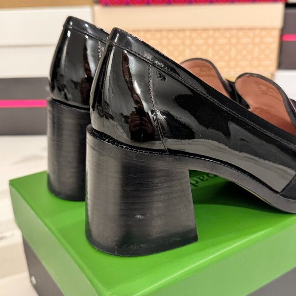 Kate Spade New York Women's Leandra Slip On Loafer High Heel Pumps Black - Picture 14 of 16